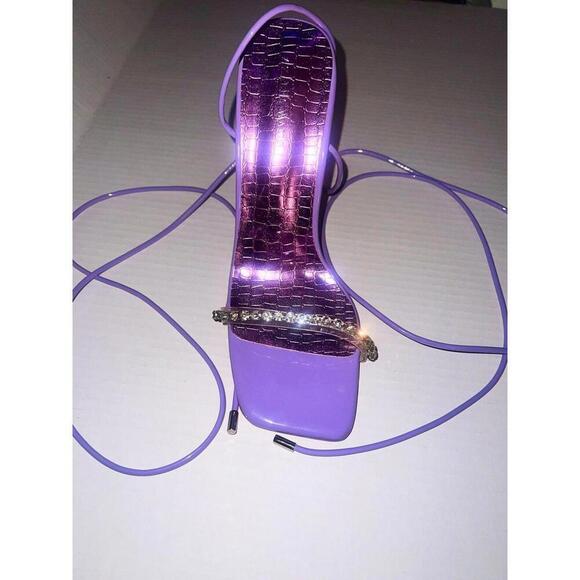 AZALEA WANG RIDE IT OUT CHUNKY SANDAL IN PURPLE 10 - Picture 9 of 9